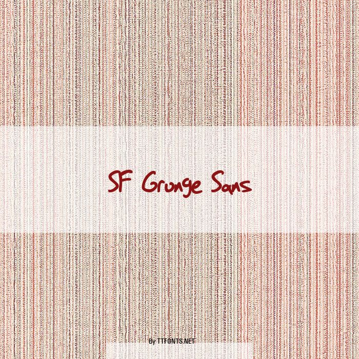 SF Grunge Sans example